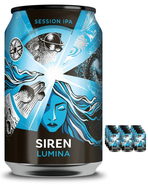 Siren Lumina Gluten Free IPA Beer Can Multipacks, 12 x 330 ml BBE 25 07 2024 Cheap