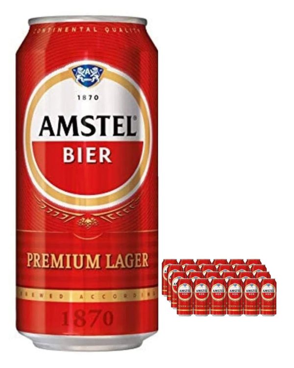 Amstel Lager Beer Can Multipack, 24 x 440 ml Online now