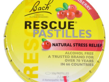 Bach Rescue Remedy Pastilles - Cranberry - 50 Grm - Case Of 12 on Sale