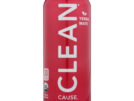 Clean Cause - Yrba Mte Raspberry - Case Of 12 - 16 Fz Fashion