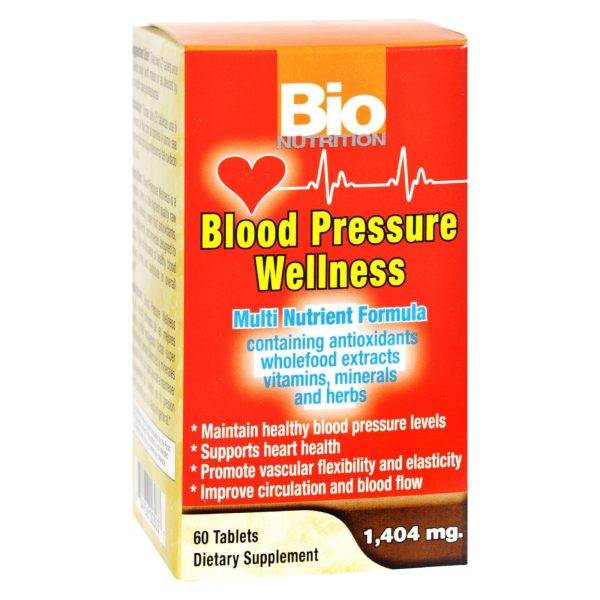 Bio Nutrition - Blood Pressure Wellness - 60 Tablets Supply