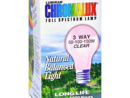 Chromalux Standard Clear 3 Way Light Bulb - 1 Bulb Sale