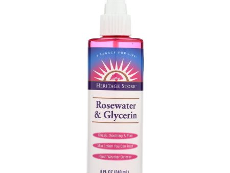 Heritage Products Rosewater And Glycerin - 8 Fl Oz Online now