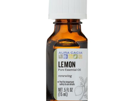 Aura Cacia - Essential Oil - Lemon - 0.5 Fl Oz Online