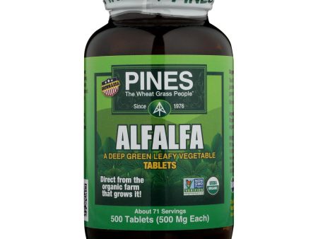 Pines International Alfalfa - Organic - Tablets - 500 Tablets For Cheap