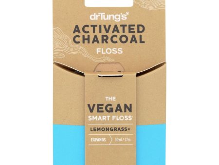 Dr. Tung s - Floss Activated Charcoal - Case Of 6 - 30 Yrd Supply