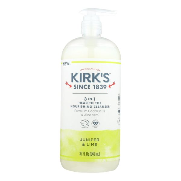 Kirk s Natural - 3-in-1 Cleanser Juniper Lime - 32 Fz For Sale