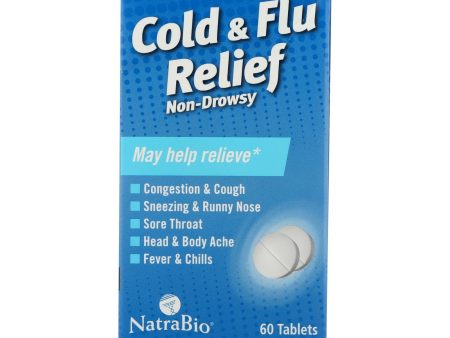 Natrabio Cold And Flu Relief Non-drowsy - 60 Tablets For Cheap