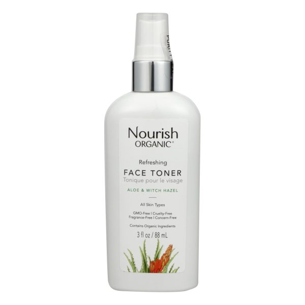 Nourish Organic Face Toner - Refreshing And Balancing - Rosewater And Witch Hazel - 3 Oz Sale