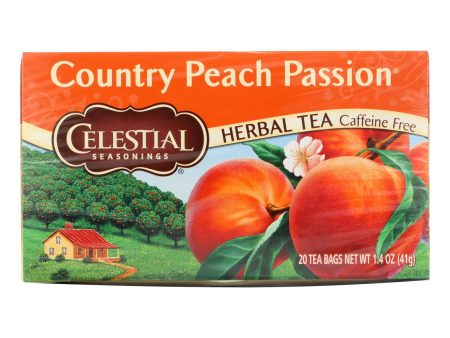 Celestial Seasonings Herbal Tea Caffeine Free Country Peach Passion - 20 Tea Bags - Case Of 6 Online Sale