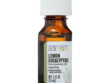 Aura Cacia - 100% Pure Essential Oil Lemon Eucalyptus - 0.5 Fl Oz Online Hot Sale