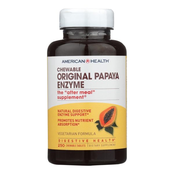 American Health - Original Papaya Enzyme Chewable - 250 Tablets For Discount