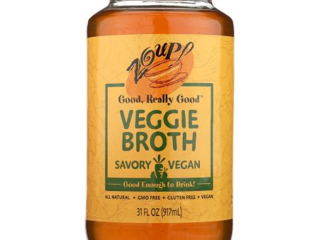 Zoup! Good, Really Good Zoup, Good, Really Good, Veggie Broth - Case Of 6 - 31 Fz For Sale