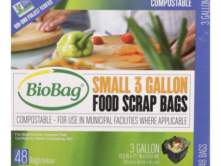 Biobag - Food Scrap Bags - 3 Gallon - 48 Count - Case Of 12 For Discount