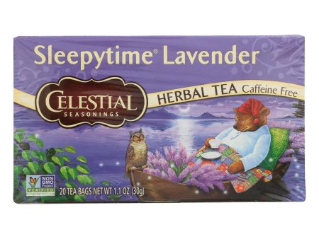 Celestial Seasonings - Tea - Sleepytime Lavender - Case Of 6 - 20 Bags For Sale