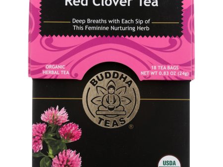 Buddha Teas - Organic Tea - Red Clover - Case Of 6 - 18 Count For Discount