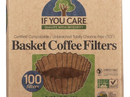 If You Care Coffee Filters - Basket - Case Of 12 - 100 Count Supply