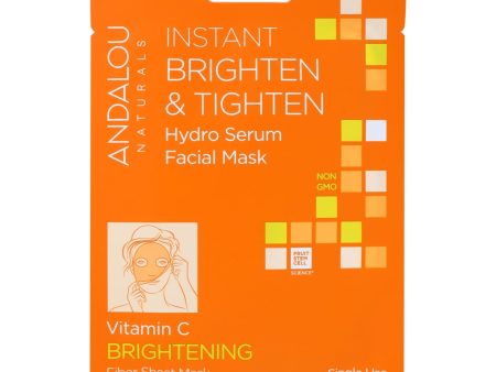 Andalou Naturals Instant Brighten & Tighten Facial Mask - Vitamin C - Case Of 6 - 0.6 Fl Oz Online Sale