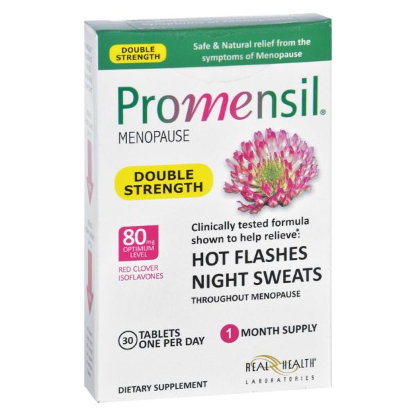 Promensil Menopause - Double Strength - Relief Hot Flashes Night Sweats - 30 Tablets For Sale