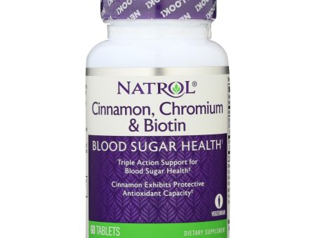 Natrol Cinnamon Biotin Chromium - 60 Tablets Supply