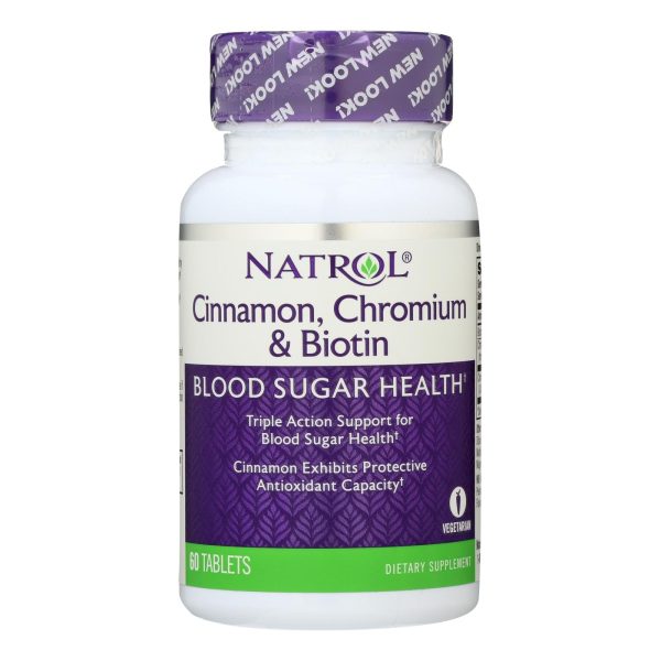 Natrol Cinnamon Biotin Chromium - 60 Tablets Supply