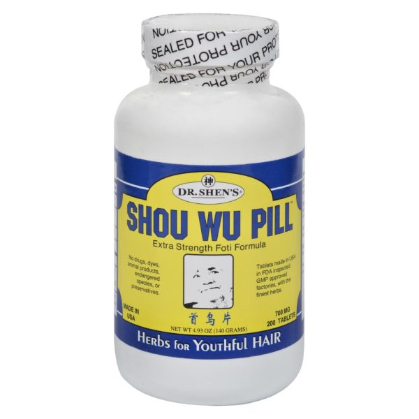 Dr. Shen s Shou Wu Youthful Hair Pill - 700 Mg - 200 Tablets For Cheap