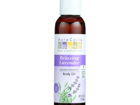 Aura Cacia - Aromatherapy Body Oil Lavender Harvest - 4 Fl Oz Online Hot Sale