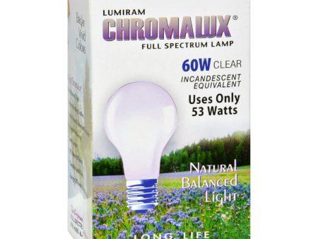 Chromalux Standard Clear Light Bulb - 60 Watt - 1 Bulb For Discount