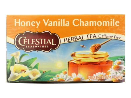 Celestial Seasonings Herbal Tea Caffeine Free Honey Vanilla Chamomile - 20 Tea Bags - Case Of 6 For Cheap