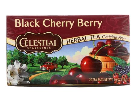 Celestial Seasonings Herbal Tea Caffeine Free Black Cherry Berry - 20 Tea Bags - Case Of 6 Online