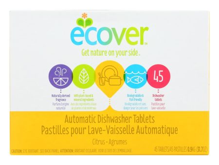 Ecover Automatic Dishwasher Tablets - Citrus - 45 Count - Case Of 5 Online Sale