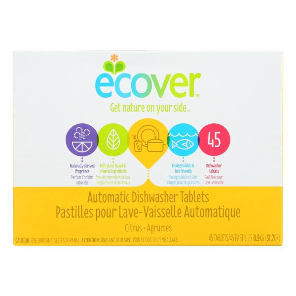 Ecover Automatic Dishwasher Tablets - Citrus - 45 Count - Case Of 5 Online Sale