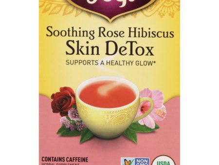 Yogi Tea - Organic - Soothing Rose Hibiscus Skin Detox - Case Of 6 - 16 Bag Cheap