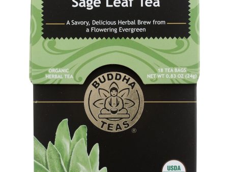 Buddha Teas - Organic Tea - Sage Leaf - Case Of 6 - 18 Count Discount