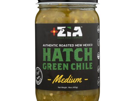 Zia Green Chile Company - Green Chile Medium Hatch - Case Of 6 - 16 Oz For Cheap