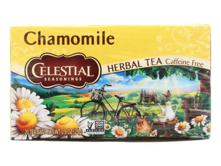 Celestial Seasonings Herbal Tea - Chamomile - Caffeine Free - Case Of 6 - 20 Bags For Sale