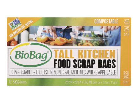 Biobag - 13 Gallon Tall Food Waste Bags - Case Of 12 - 12 Count Online now