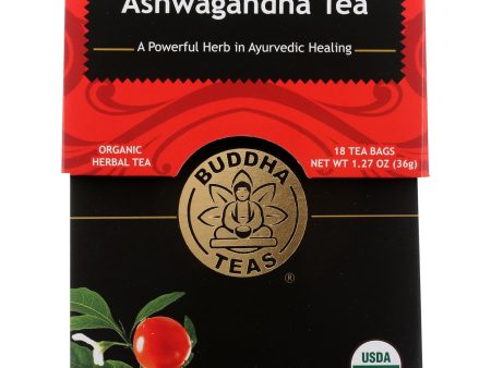 Buddha Teas - Organic Tea - Ashwaghanda - Case Of 6 - 18 Count For Sale