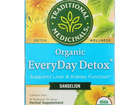 Traditional Medicinals Tea - Organc - Evrydy Detox - Dndln - 16 Ct - 1 Case Supply