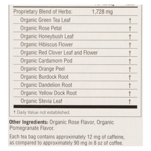 Yogi Tea - Organic - Soothing Rose Hibiscus Skin Detox - Case Of 6 - 16 Bag Cheap