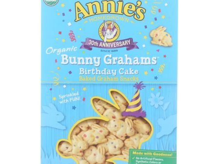 Annie s Organic Birthday Cake Bunny Grahams - Case Of 12 - 7.5 Oz Sale