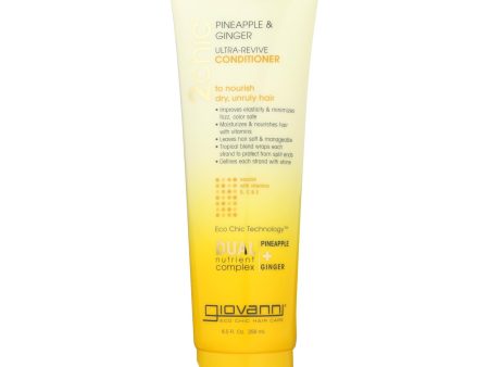 Giovanni Hair Care Products Conditioner - Pineapple And Ginger - Case Of 1 - 8.5 Oz. For Cheap