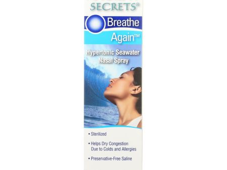 Ancient Secrets Breathe Again Nasal Spray - 3.38 Fl Oz Supply