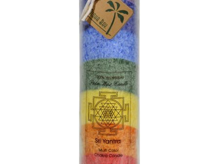 Aloha Bay - Unscented Chakra Jar Rainbow Sri Yantra 7 Color - 1 Candle Sale