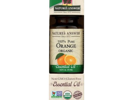 Nature s Answer - Organic Essential Oil - Orange - 0.5 Oz. Online Hot Sale