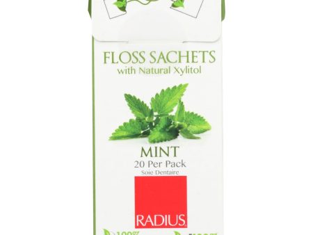 Radius - Floss Sachets With Natural Xylitol - Mint - Case Of 20 Discount