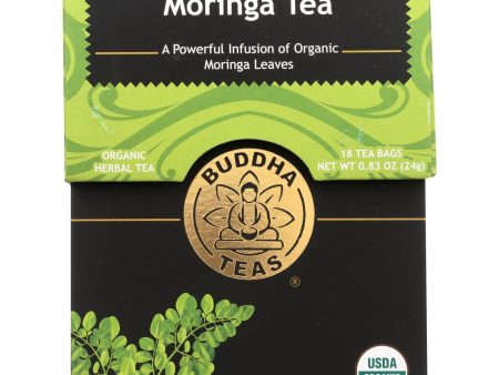 Buddha Teas - Organic Tea - Moringa - Case Of 6 - 18 Bags Supply