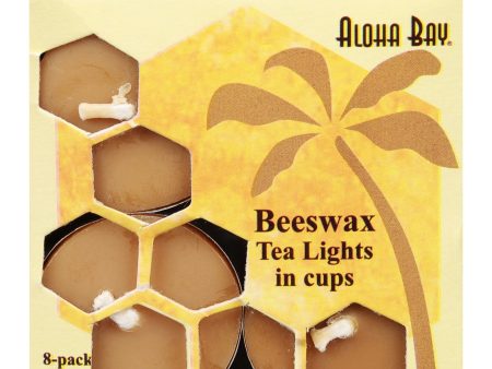 Aloha Bay - Beeswax Tea Light Candles  - 8 Ct Hot on Sale