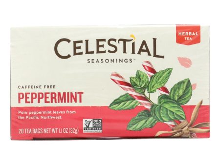 Celestial Seasonings Herb Tea Peppermint - 20 Tea Bags - Case Of 6 Sale