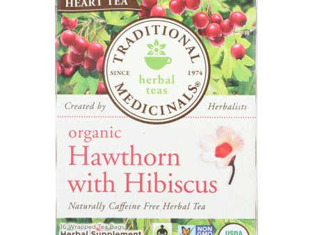 Traditional Medicinals Organic Heart Tea - Hawthorn With Hibiscus - Case Of 6 - 16 Bags Online